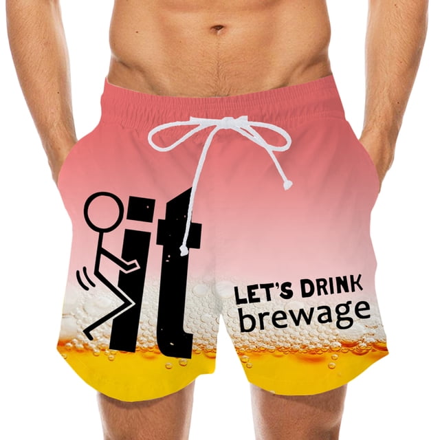 Pantalones cortos con estampado de bandera a rayas del Día de la Independencia para hombre Pantalones de playa con cintura elástica Pompotops oipoqjl40938
