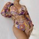 thumbnail image 3 of Gibobby Conjunto de Bikini para Mujer Trajes de baño de 2 piezas para mujer Conjunto de bikini con anillo halter(Azul,CH), 3 of 5