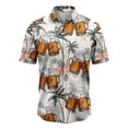 thumbnail image 3 of Camisa informal de solapa para hombre Cagnkofi, camisa de manga corta con estampado de cerveza, camisa abotonada estilo vacaciones playeras, ropa, 3 of 3