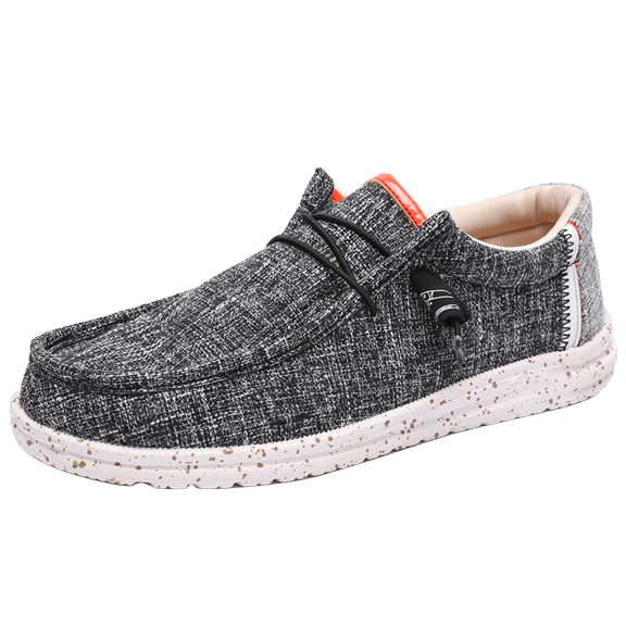 Men's Slip-On Loafers Lightweight Casual Walking Shoes Black Comfortable Slip-on