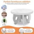 thumbnail image 3 of Support de Piédestal de Plantation en Bois de Forme Ronde Tabouret de Jardinière Robuste Support Décoratif pour Pot de Fleurs Support Polyvalent de Plantation de Table avec Longues Vis pour Balcon Intérieur-1 Pce-Blanc, 3 of 11