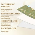 thumbnail image 6 of Cranes Peel and Stick Wallpaper 23.6in x 9.8ft Elegant Herons Golden Floral Teal Art Nouveau Style Contact Paper Vinyl Waterproof Self Adhesive Wall Paper for Bedroom Shelf Cabinet Renter Friendly, 6 of 8