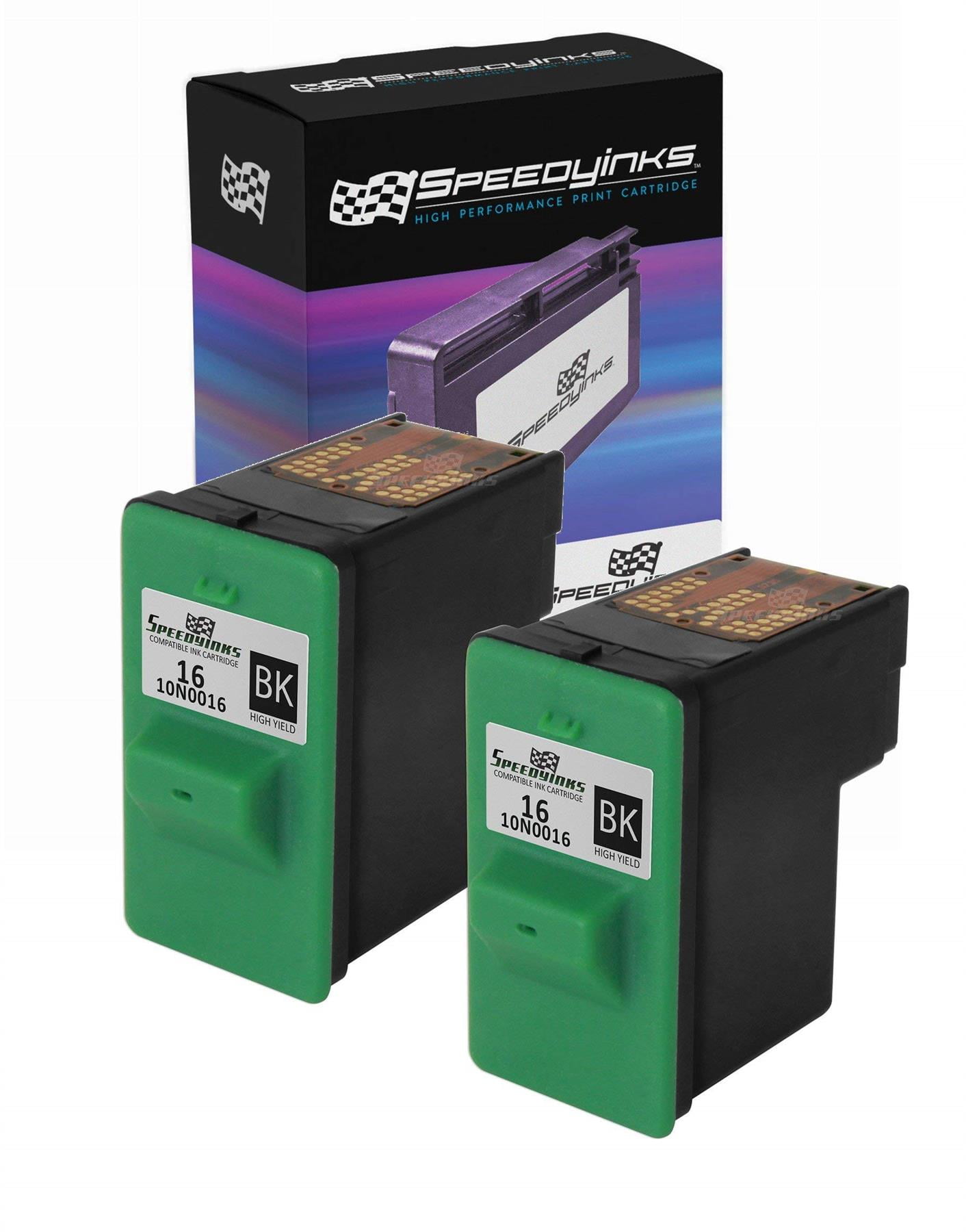 Speedy Inks Remanufactured 16/10N0016 Black Cartridges, 2Pack
