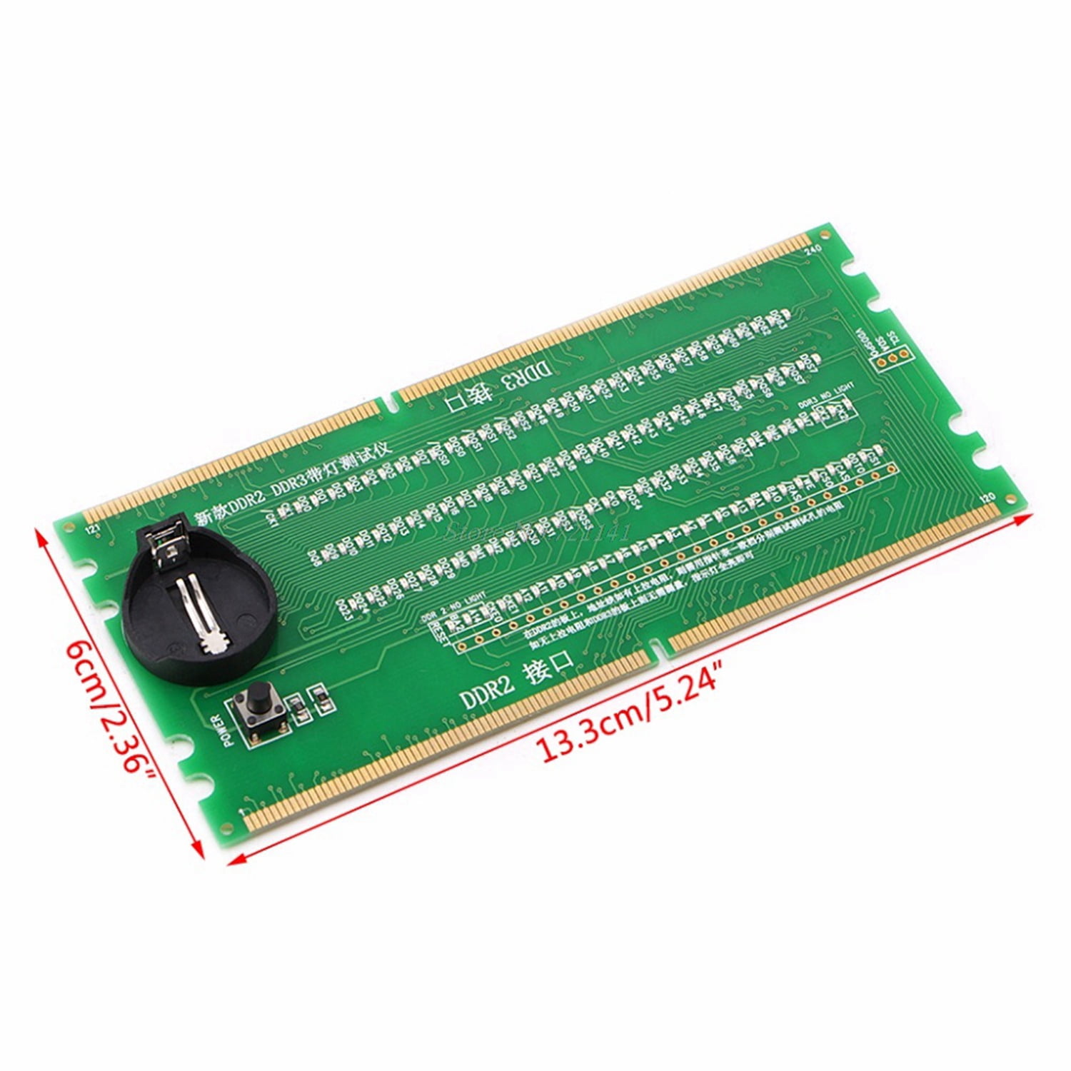 1 Pcs DDR2 and DDR3 2 in 1 Illuminated Tester with Light & 1 Pcs DDR4 Test Card LED Motherboard Repair Analyzer Tester
