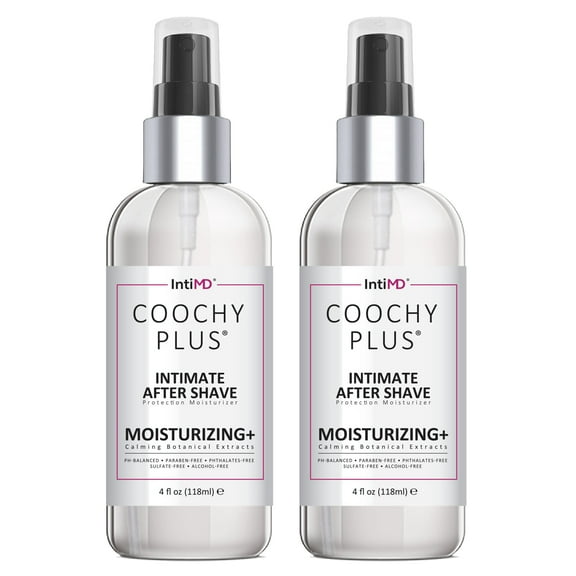 COOCHY Intimate After Shave Protection Moisturizer Plus By IntiMD: Delicate Soothing Mist For The Pubic Area & Armpits – Antioxidant Formula For Razor Burns, Itchiness & Ingrown Hairs 4 Oz. (2 Pack)