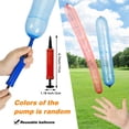 thumbnail image 3 of 100 Pack Multicolor Rocket Balloons Plus 2 Easy-To-Use Air Pump - Party Pack, 3 of 7