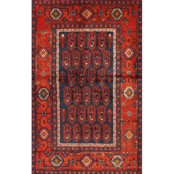 Ahgly Company Indoor Rectangle Traditional Red Persian Area Rugs, 2' x 3'