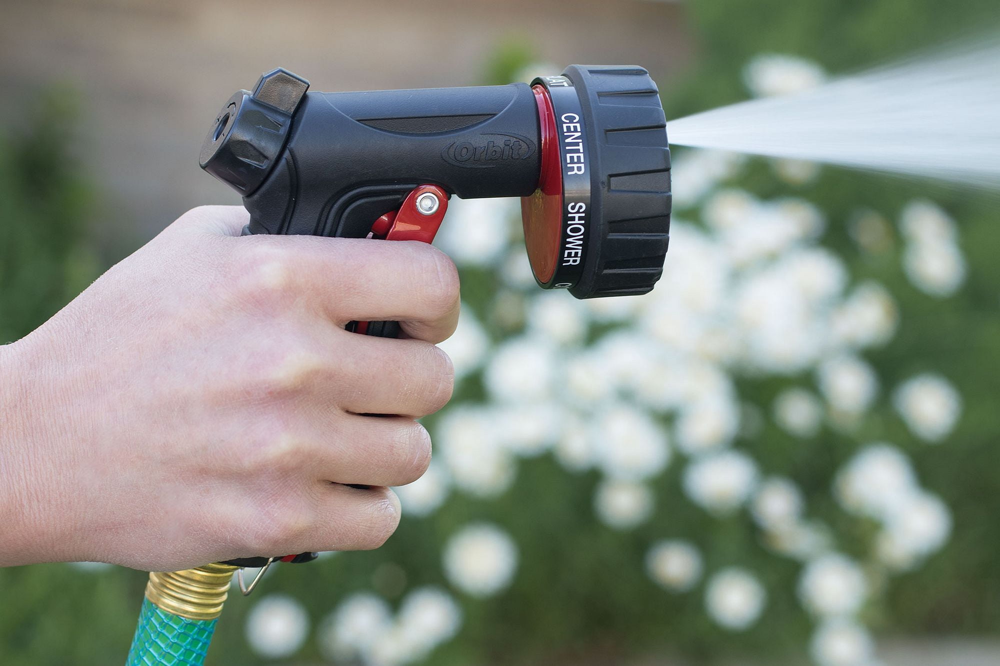 Orbit Pro Flo 7-Pattern Hose Watering Nozzle, Metal Front Trigger