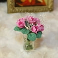 thumbnail image 7 of SPRING PARK 1/12 Scale Dollhouse Miniature Rose Flower in Glass Vase Room Table Decor Toy, 7 of 7