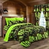 Regal Comfort 8pc Full Size Woods Lime Green Camouflage Premium Comforter, Sheet, Pillowcases, and Bed Skirt Set Camo Bedding Set For Hunters Cabin or Rustic Lodge Teens Boys and Girls