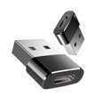 thumbnail image 1 of 2Pack Pack USB-C Female to USB Male Adapter black, USB Female Adapter, USB A Adapter Compatible with Mbook, Notebook, Tablet, Smartphone Such as Samsung Galaxy, 1 of 9