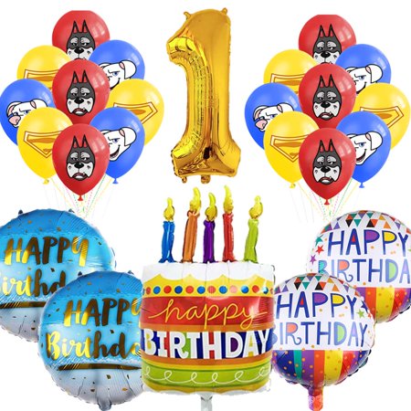 League of Super-Pets Balloons Party Supplies 1st Big Number Decorations Decor Kit Birthday