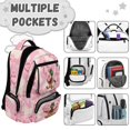 thumbnail image 3 of XYZCANDO Duck Donuts 4Pcs Kids Backpack Set with Portable Lunch Bag Multifunctional Pencil Case Water Bottle Bag Carrier Gift for Boys & Girls, 3 of 7