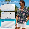 thumbnail image 6 of Uorisanigo Hibiscus Couple Matching Outfit Husban and Wife Clothing Men's Button Down Casual Hawaiian Shirt for Summer and Womens Sleeveless Dress Maxi Beach Vacation Sundress, 6 of 7