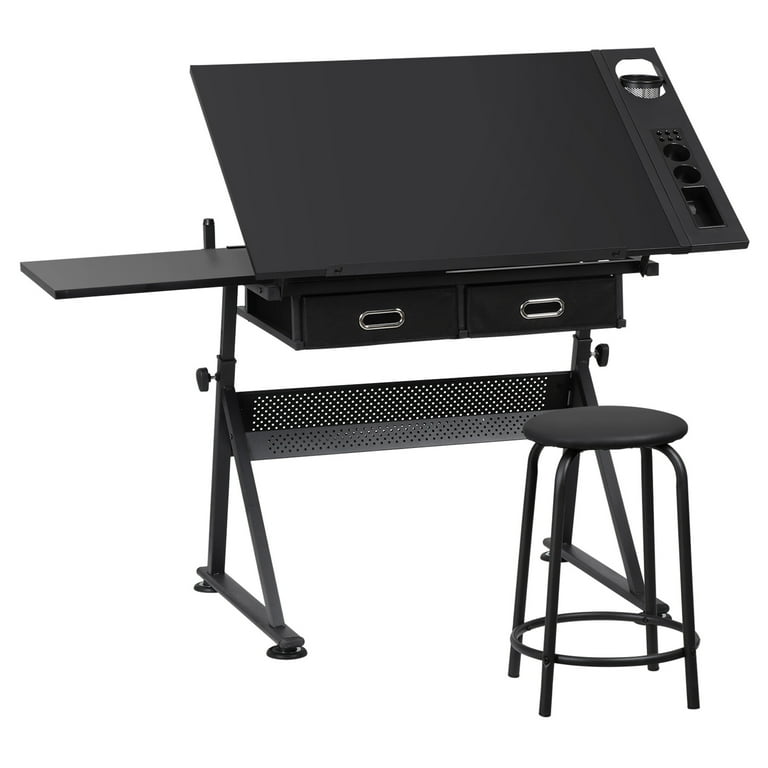 ZENSTYLE Adjustable Drafting Drawing Table Craft Tiltable Tabletop