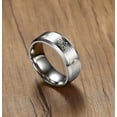 thumbnail image 3 of Yazi 8mm The Legend of Zelda Triforce Ring, Stainless Steel Matte Finished Bands, 3 of 11