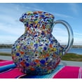 thumbnail image 4 of Mexican Hand Blown Glass Pitcher â€“ Confetti Rock Design (84 oz), 4 of 4