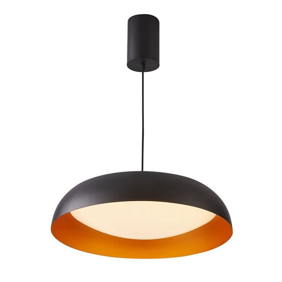 Lumpure Lighting 5357-840RP-BK-CP-3 40W Noruega LED Pendant, Black & Copper