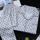 thumbnail image 1 of Conjunto de pijama de algodón para hombre, camisa informal de manga larga de talla grande, pantalones, ropa de dormir con estampado a cuadros para primavera y otoño, 1 of 5