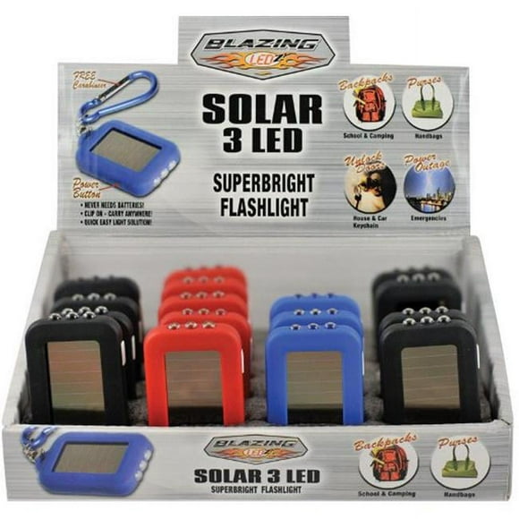 Blazing LED 302501 Solar Keychain Flashlight- pack of 24