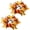 orange, variant on Vjnyvs 2Pcs Fall Candle Ring Wreath, Artificial Maple Leaves & Pumpkin Table Decor