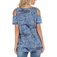 thumbnail image 6 of ANYJOIN Womens Casual Summer Tunics Tops Short Sleeve Cold Shoulder Shirts, 6 of 6