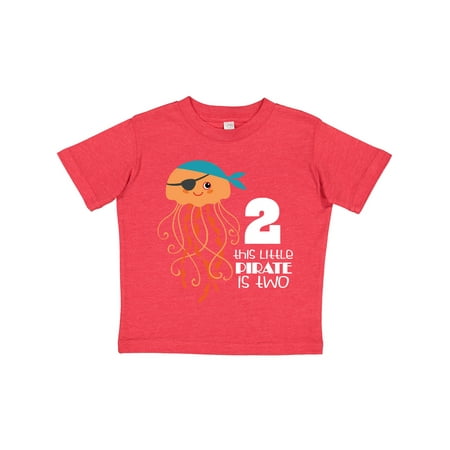 

Inktastic 2nd Birthday Pirate Jellyfish Gift Toddler Boy or Toddler Girl T-Shirt