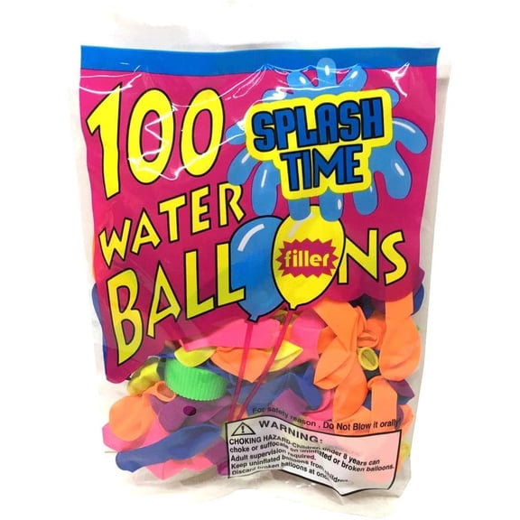 100 pcs Assorted Water Balloon with Filler in Poly Bag