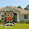 thumbnail image 2 of JOOCAR Candy Cane Holly Bow Welcome Garden Flag for Winter Christmas Home Outdoor Garden Yard Door Decor 12x18 inch, 2 of 5