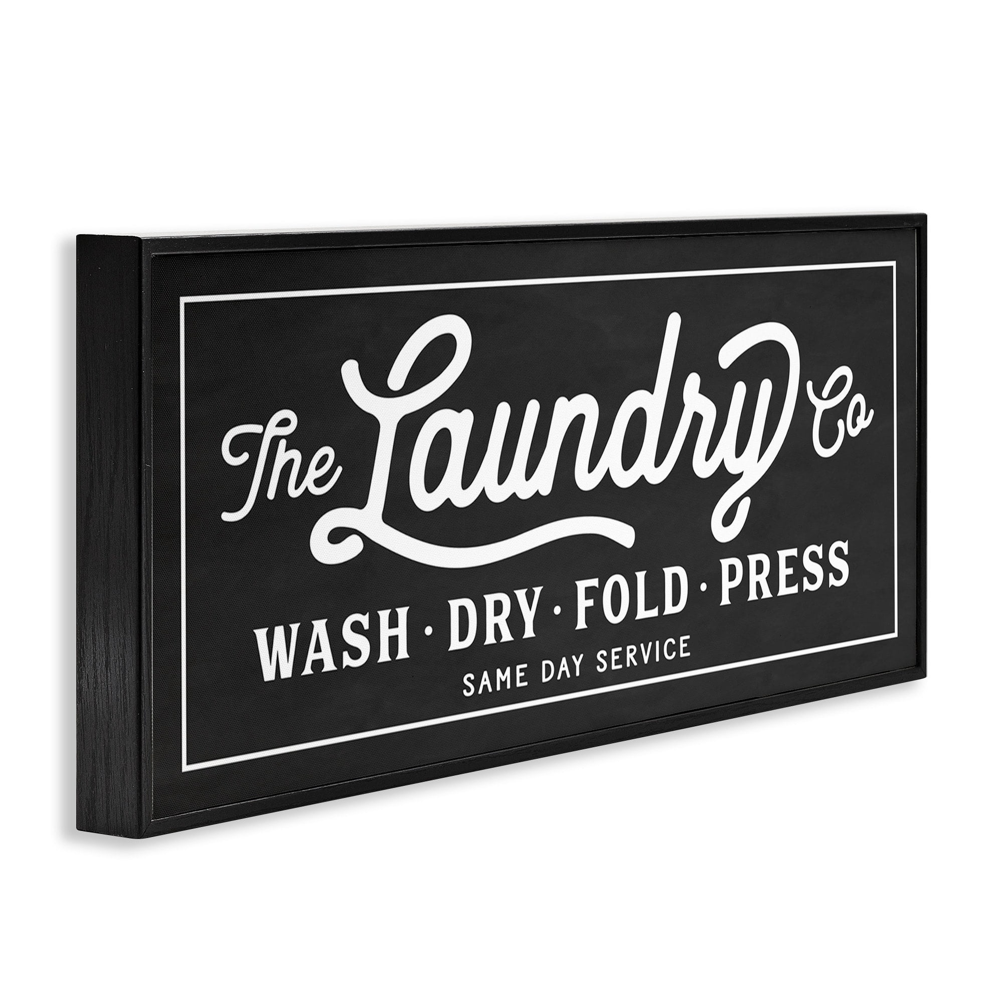 Stupell Industries Vintage Laundry Sign Cursive Typography, 13 x 30,Design by Lettered and Lined