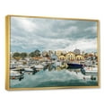 thumbnail image 2 of Designart "Seaport Views Of Alexandroupolis City" City Floater Framed Wall Art Living Room, 2 of 5