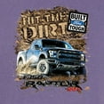 thumbnail image 2 of Wild Bobby, Ford F-150 Raptor Built Touch Offroading Hit The Dirt, Cars and Trucks, Front and Back Garment-Dyed Short Sleeve Tees, Purple, Small, 2 of 3
