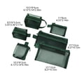 thumbnail image 6 of 6 Pack Clear Mesh Zipper Storage Pouches, Multi Size Transparent Nylon Organizer Bags, Portable Travel Pouch for Electronics Cosmetics Stationery Small Sundries Green, 6 of 6