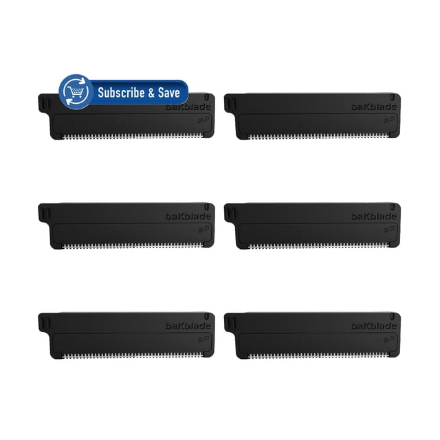 baKblade 2.0 - Cartuchos de repuesto para afeitadoras 2.0 y Elite - Tecnología Dryglide (6 maquinillas de afeitar incluidas)