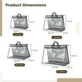 thumbnail image 6 of 12 Pcs Purse Storage Organizers, 4-Sizes Clear Dust Bags for Handbags, Transparent Storage Bags with Zippers and Handles, Dust-proof Purse Protectors, Hanging Dust Cover Bags for Closet, 6 of 7