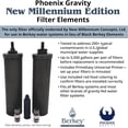 thumbnail image 2 of Berkey - Phoenix Gravity New Millennium Edition Water Filter Elements (Set of 6) - NMCL Endorsed Replacement in Lieu of Black Berkey Elements BB9-2, 2 of 9