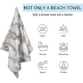 thumbnail image 3 of Yibo Hippie Floral Bath Beach Towel Vintage Watercolor Floral Striped Fabric Modern Aesthetic Print Soft Bath Towel, 3 of 8