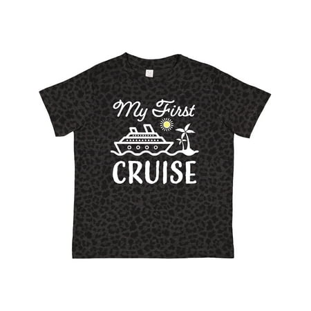 

Inktastic My First Cruise with Cruise Ship and Palm Trees Gift Toddler Boy or Toddler Girl T-Shirt