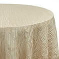 thumbnail image 2 of Your Chair Covers - 132 Inch Round Crinkle Taffeta Tablecloth Champagne, 2 of 4