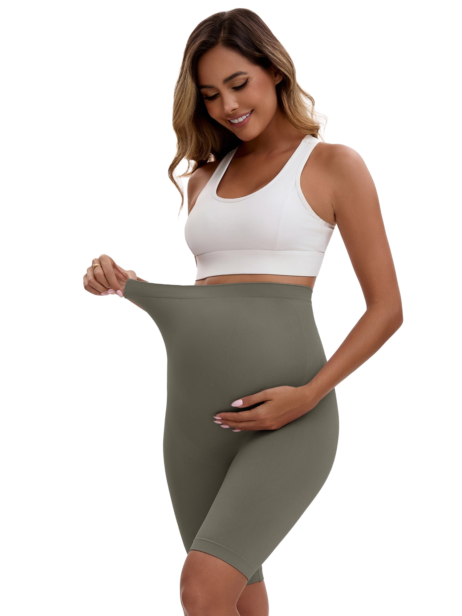 Unique Bargains Women's Maternity Thigh Slimmers Butt Lifter Control Panties XL Gray