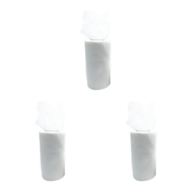 Maytalsory Polyester Durable And Reliable White Roll Wrist Tulle Essential For DIY Weddings Roll Tulle white 3Set