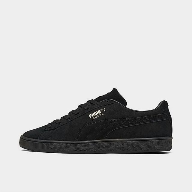 PU & MA Suede Classic 21 XXI All Black Monochrome Mens Sneakers NEW