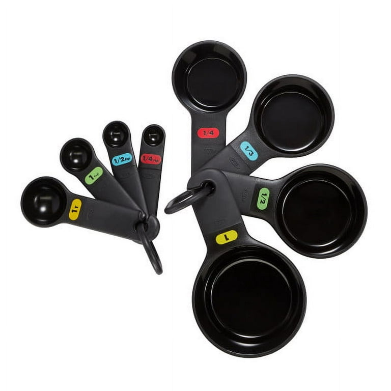 OXO Good Grips 6- Piece Plastic Measuring Cups, Black