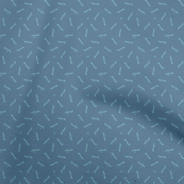 oneOone Cotton Jersey Medium Blue Fabric Fruits Fabric For Sewing Printed Craft Fabric By The Yard 58 Inch Wide