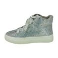 thumbnail image 2 of Shoe Fash Women's Fashion Rhinestone High Top Lace Up Sneaker Shoes Silver-777, 10, 2 of 3