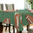 thumbnail image 5 of Yayeee Tablecloths 60" x 120" Rectangle Wrinkle Resistant Party Table Cover, Green American Footballs, 5 of 8