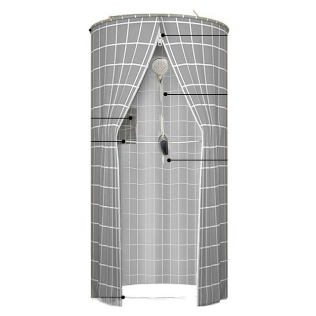 VONKY Tente de Douche Légère en Polyester pour Intimité dans la Salle de Bain, Rose