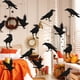 thumbnail image 5 of Xihbxyly Cuervos Colgantes de Halloween, Decoración de Papel Espeluznante para Jardín, Duraderos y Reutilizables, Fáciles de Instalar, Versátiles para Fiestas o Decoración Del Hogar, Toque Místico, 3, 5 of 6