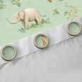 thumbnail image 4 of Castle Fairy Cartoon Lion Giraffe Elephant Black Out Curtains for Preppy Child,Jungle Animal Curtains Pack of 2 (42x63 Each),Chic Floral Wildlife Bedroom Curtains,Breathable Home Decor, 4 of 6