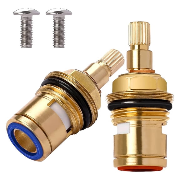 2PCS Brass Ceramic Stem Ceramic Disc Faucet Valve Replacement Faucet Repair